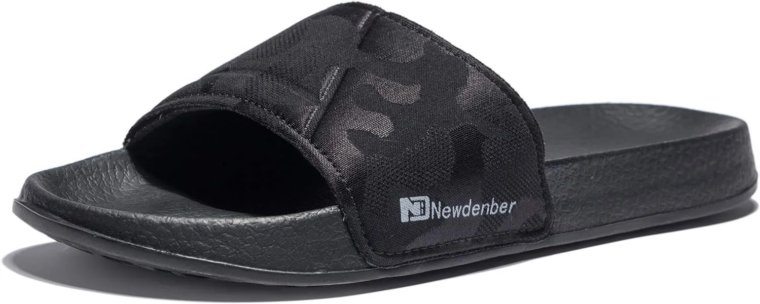 NewDenBer Men's Comfort Slide Sandals Lightweight EVA Rubber Slip on Sandals