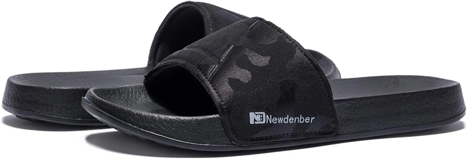 NewDenBer Men's Comfort Slide Sandals Lightweight EVA Rubber Slip on Sandals