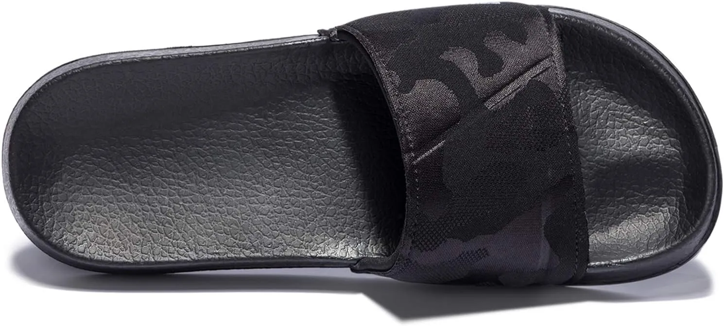 NewDenBer Men's Comfort Slide Sandals Lightweight EVA Rubber Slip on Sandals