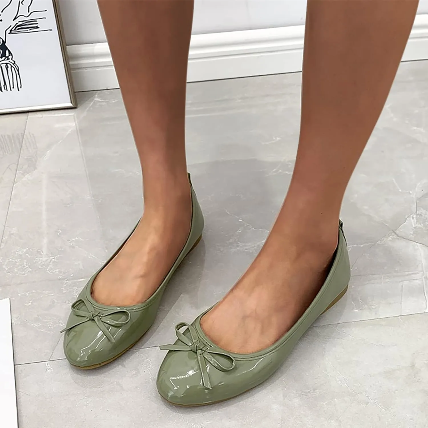 Non Slip Work Shoes Women Cute Women Loafers Round Toe Slip On CasualComfortable and Soft Lightweight Christmas Dress Shoes for Women Boat Shoes Men