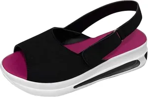 Orthopedic Sandals For Women Dressy Platform Wedges Sandals Ankle Strap Summer Dress Shoes Casual Beach Walking Shoe