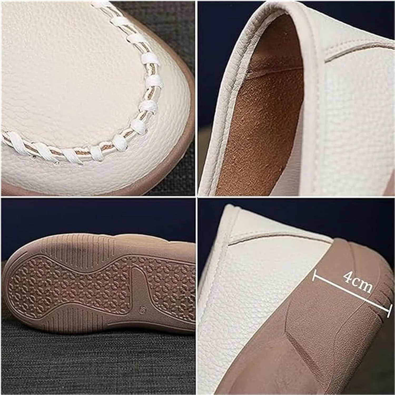 Orthopedic Shoes for Women,Soft-Soled Slip-On Walking Loafers,Soft Comfortable Breathable Work Single Thick Soled Shoes
