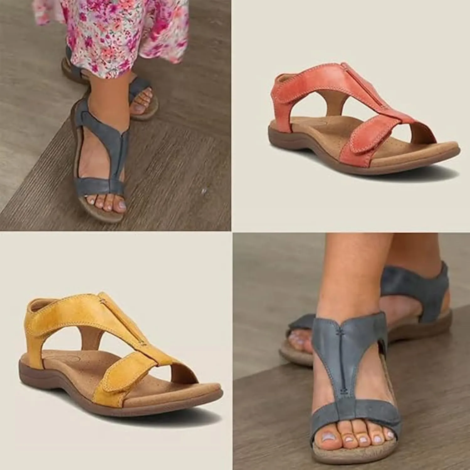 Orthowalkway Womens Sandals, Summer Sandals Women Comfortable Dressy Arch 2025 Support Walking Orthopedic Sandal