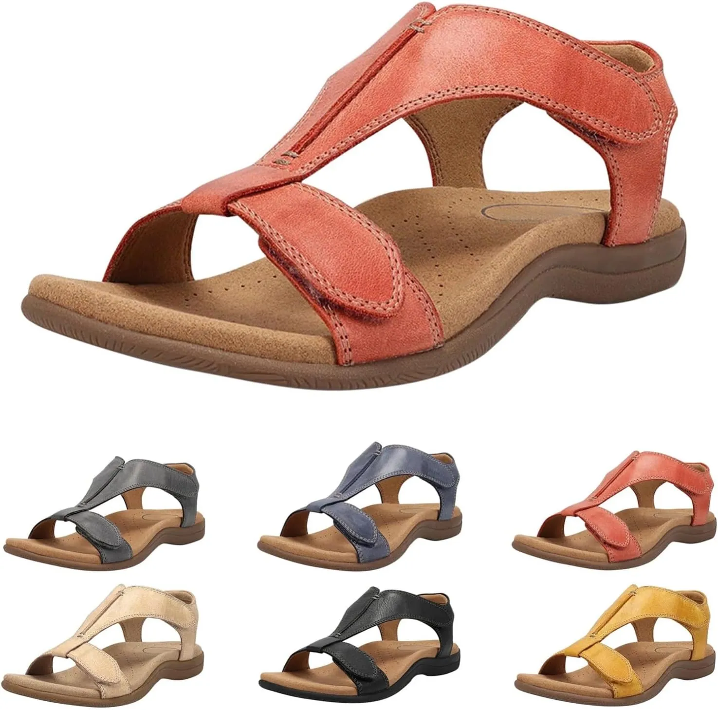 Orthowalkway Womens Sandals, Summer Sandals Women Comfortable Dressy Arch 2025 Support Walking Orthopedic Sandal
