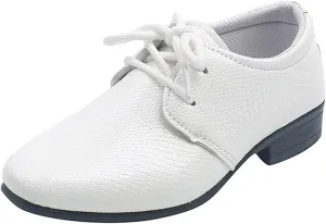 Pointed Toe Dress Shoes for Boys Toddler Kids British Style Dressy Leather Shoes Formal Casual Wedding School Loafers