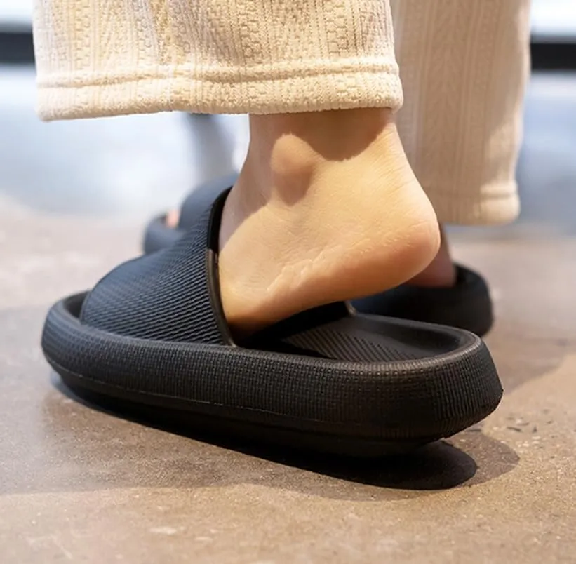 PRISSA SHOES | Black Shower Slide Bathroom Sandals | Cloud Slippers for Women and Men | Black Slide Sandals for Bathroom | Women's Black Pool Flip Flops | Non-slip Black Pool Slippers | Black Slide Shoes for Women
