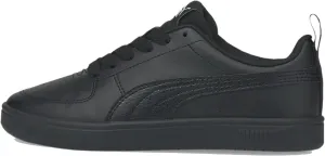 Rickie Unisex Youth Low Top Sneakers, Puma Black-Puma Black-Glacier Gray, 4.5 US Unisex Big Kid