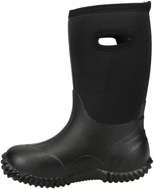 ROPER Kids Boys Barnyard Black 10 Inch Neoprene Barn Pull On Casual Boots Mid Calf - Black
