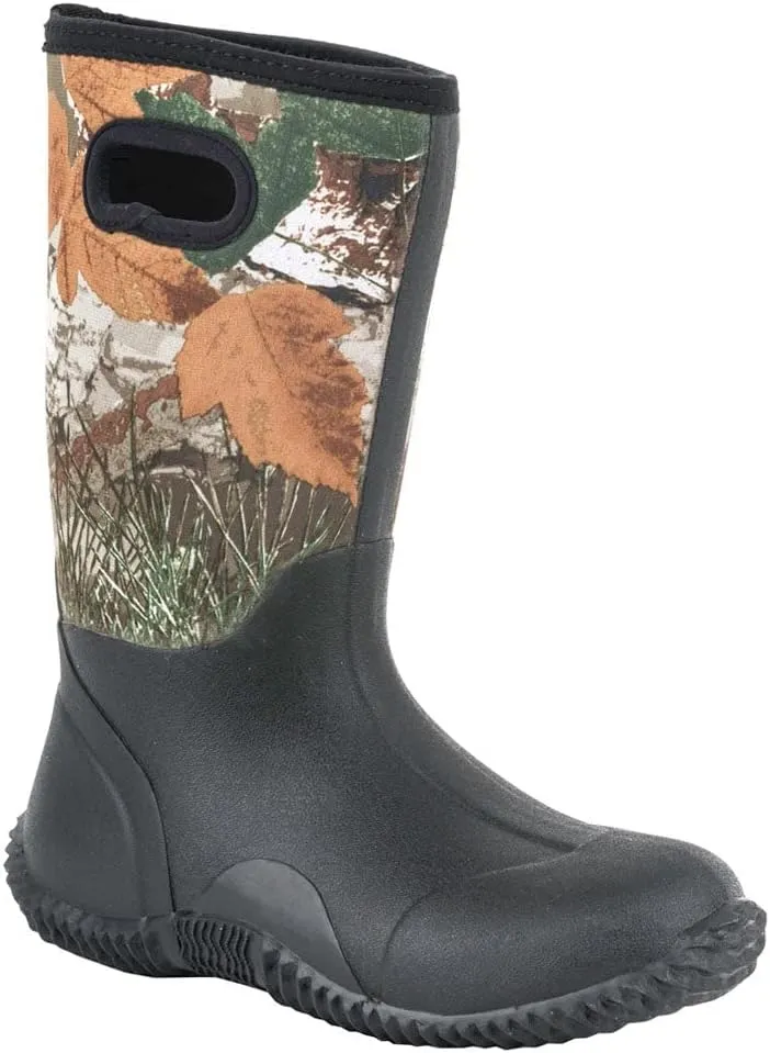 ROPER Kids Boys Barnyard Black 10 Inch Neoprene Barn Pull On Casual Boots Mid Calf - Black