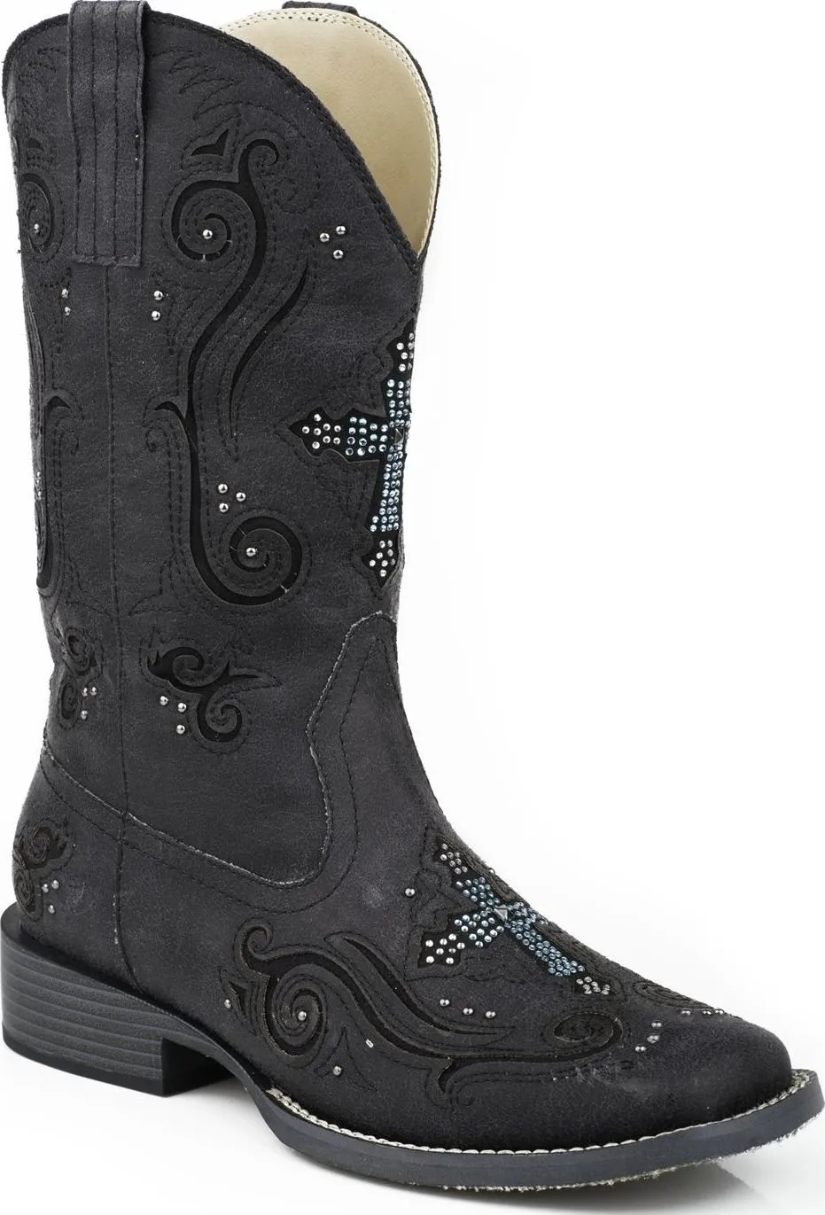 Roper Womens Faith Boot, Black, 6