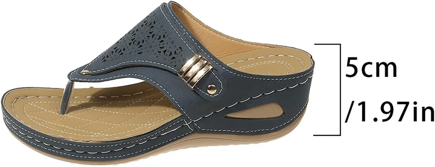 Sandals for Women 2025 Wedge Comfortable Orthopedic Sandal Womens Dressy Summer Flip Flops Casual Walking Wedges