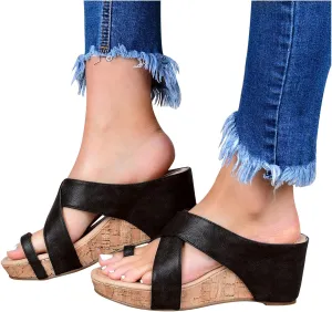 Sandals for Women Dressy Summer, Wedge Sandals for Womens Wedge Platform Sandal Open Toe Casual Comfort Sandals