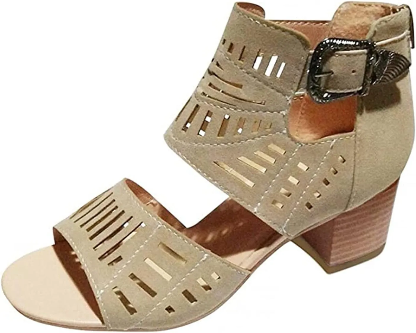 Sandals For Women,Womens Open Toe Ankle Strap Chunky Block High Heel Dress Party Sandals Dressy Summer Strappy Sandals