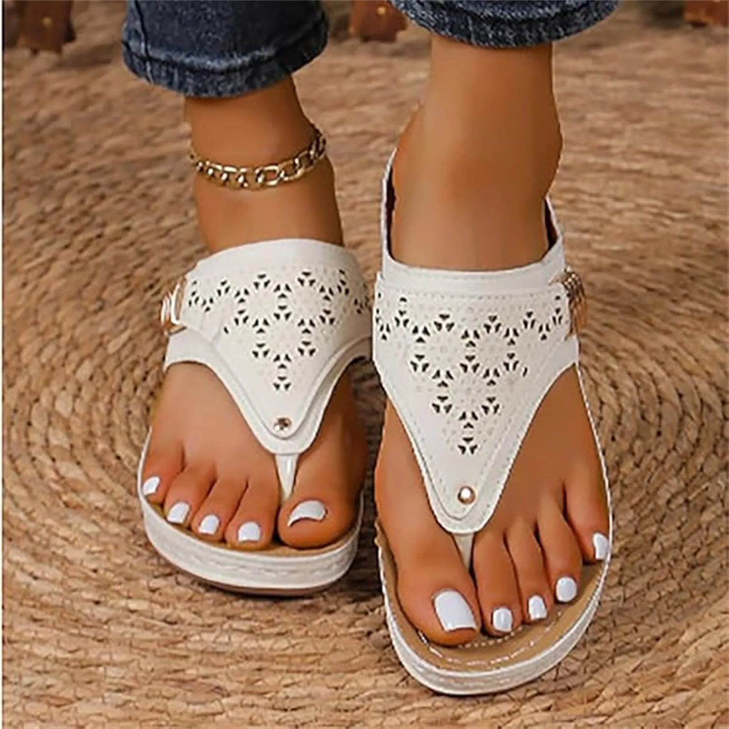 Sandals Women Dressy Wedge Sandals Fashion Slides Athletic Slip On Orthopedic Slippers Orthotic Thong Flip Flops 2025