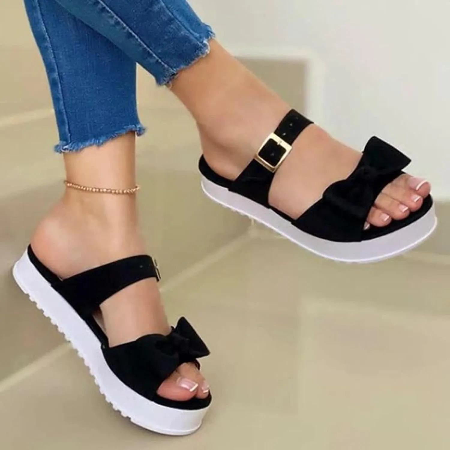 Sandals Women Fashion, Womens Summer Sandals Casual Strappy Open Toe Elegant Shoes Flat Travel Sandals