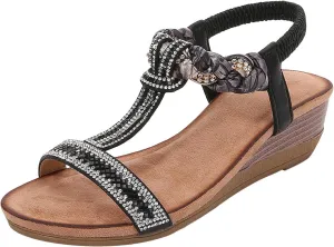 Sandals, Women's Summer Shoes for Women, Comfort Ankle Boots, Retro Slingback Flat Roman Flip Flops Toe Post Sandals