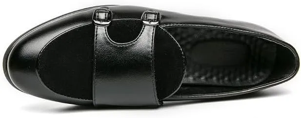 Santimon Men's Double Monk Strap Classic Dress Loafers Slip on Casual Formal Shoes