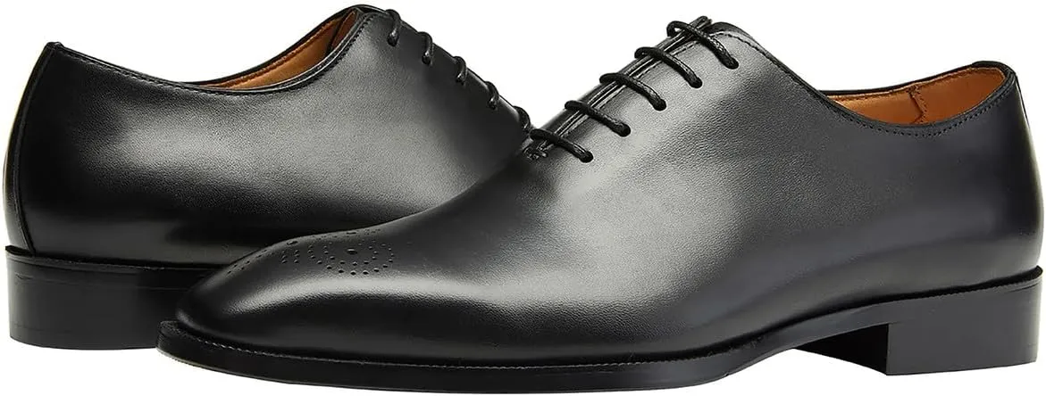 Santimon Mens Dress Oxford Shoes Business Casual Wholecut Tuxedo Wedding Shoes for Men