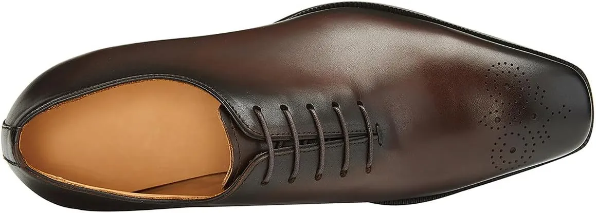 Santimon Mens Dress Oxford Shoes Business Casual Wholecut Tuxedo Wedding Shoes for Men
