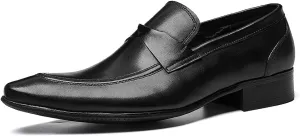 Santimon Mens Loafers Dress Casual Slip-On Tassel Loafer Fashion Tuxedo Wedding Moccasin Genuine Leather Formal Business Penny Loafers Comfortable Shoes for Men