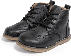 Sawimlgy Toddler Boys Girls Classic Hiking Boots PU Leather Outdoor Four Seasons Ankle Sneaker High Top Durable Rubber Sole Casual Shoes