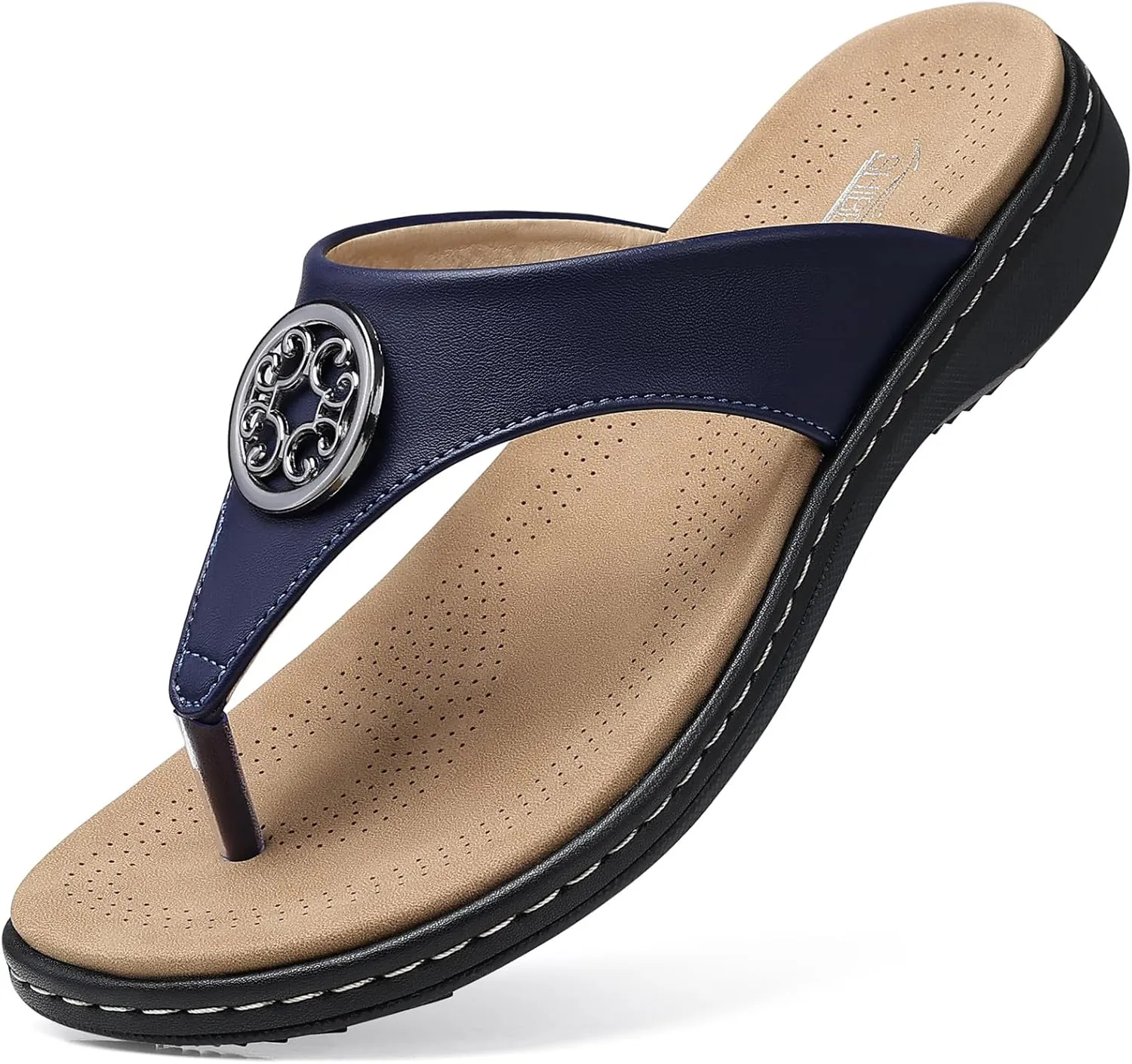 SHIBEVER Womens Flat Thong Sandals: Comfortable Walking Summer Casual Flip Flops for Women