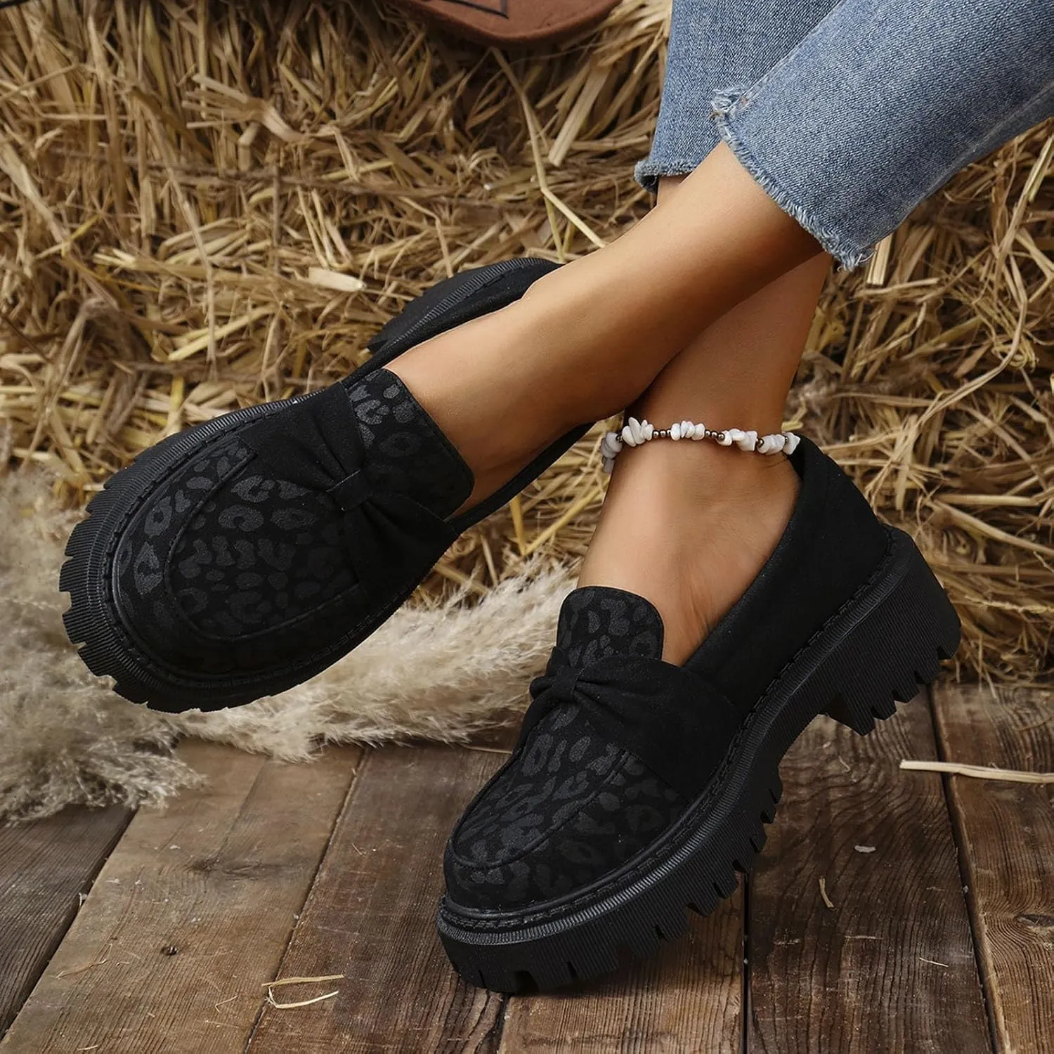 Slip On Loafers for Women Low Business Shoes Classic Penny Loafers Dressy Work Shoes Comfort Casual Office Shoes