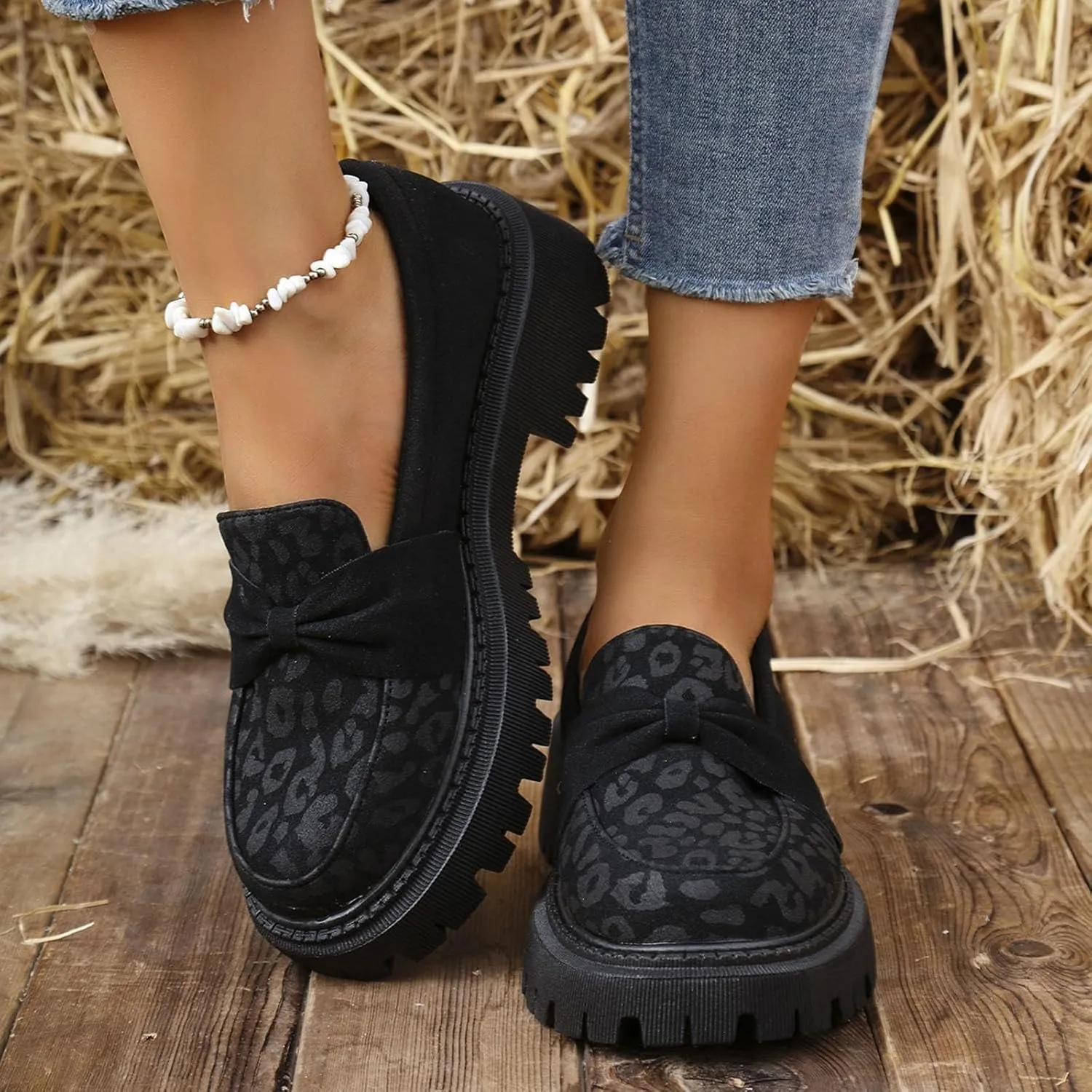 Slip On Loafers for Women Low Business Shoes Classic Penny Loafers Dressy Work Shoes Comfort Casual Office Shoes