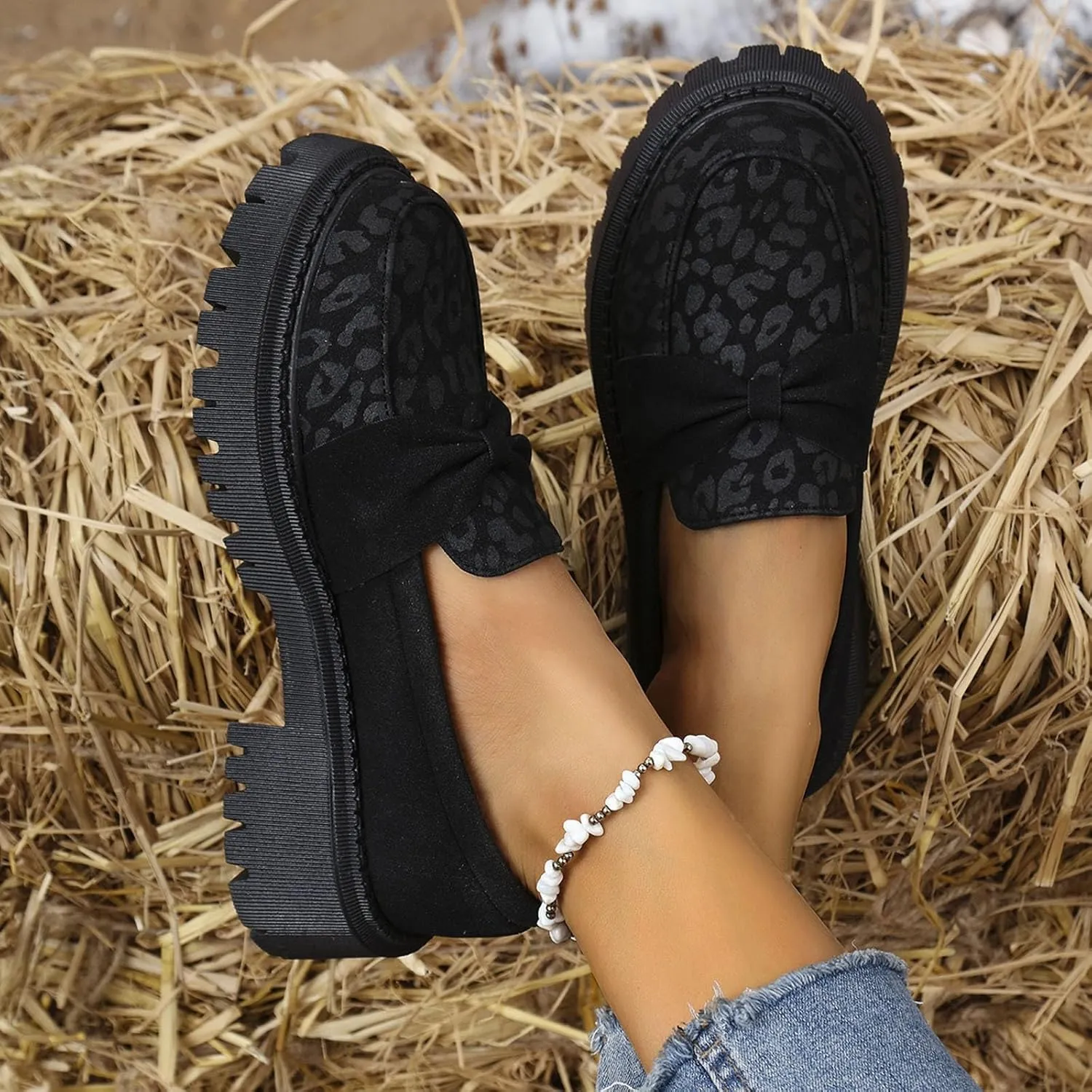 Slip On Loafers for Women Low Business Shoes Classic Penny Loafers Dressy Work Shoes Comfort Casual Office Shoes
