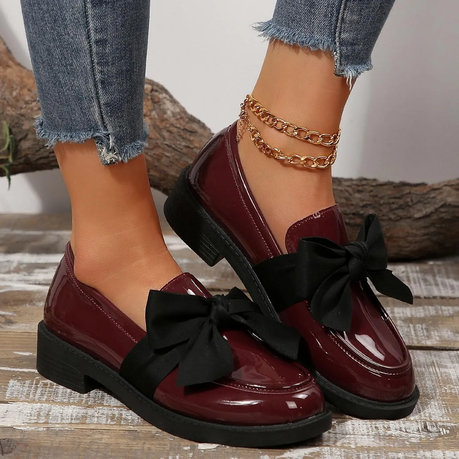 Slip On Loafers for Women Low Business Shoes Classic Penny Loafers Dressy Work Shoes Comfort Casual Office Shoes