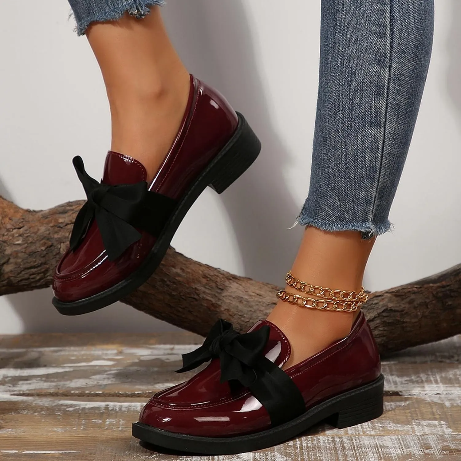 Slip On Loafers for Women Low Business Shoes Classic Penny Loafers Dressy Work Shoes Comfort Casual Office Shoes