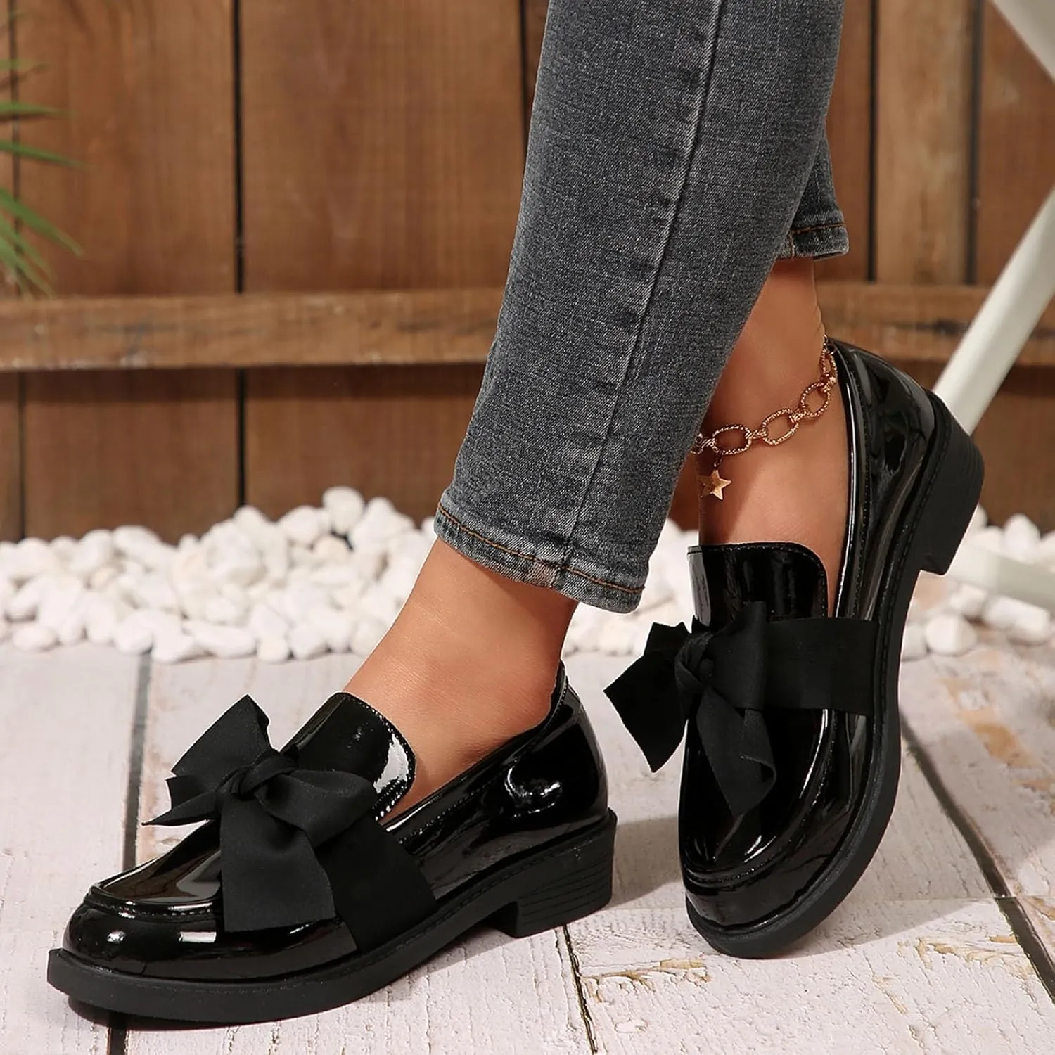 Slip On Loafers for Women Low Business Shoes Classic Penny Loafers Dressy Work Shoes Comfort Casual Office Shoes