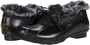 Sperry Ladies Footwear Women's Saltwater 1-Eye Rain Boot, Black/Black, 7