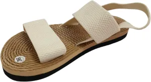 SuanlaTDS Flat Sandals for Women Summer Comfortable Elastic Strap Slip-on Bohemian Slides 2025 Beach Flip Flops Open Toe Dressy Thick Sole Low Heel Platform Sandal Outdoor Walking Shoes