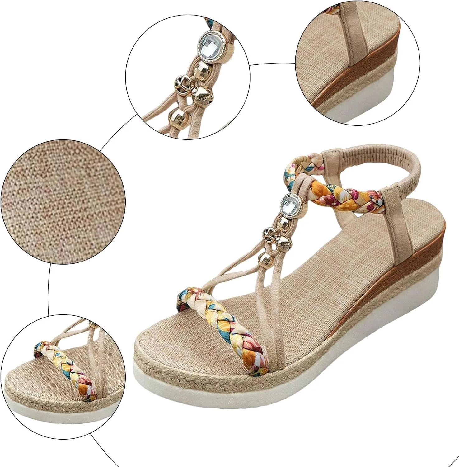 Summer Beach Sandals for Women 2025,Crystal Rhinestone Pearl Flat Sandals for Women Dressy Bling Sparkly Thong Sandals Comfortable T Strap Slip-On Shoes Casual Walking Sandals Strappy Sandals 