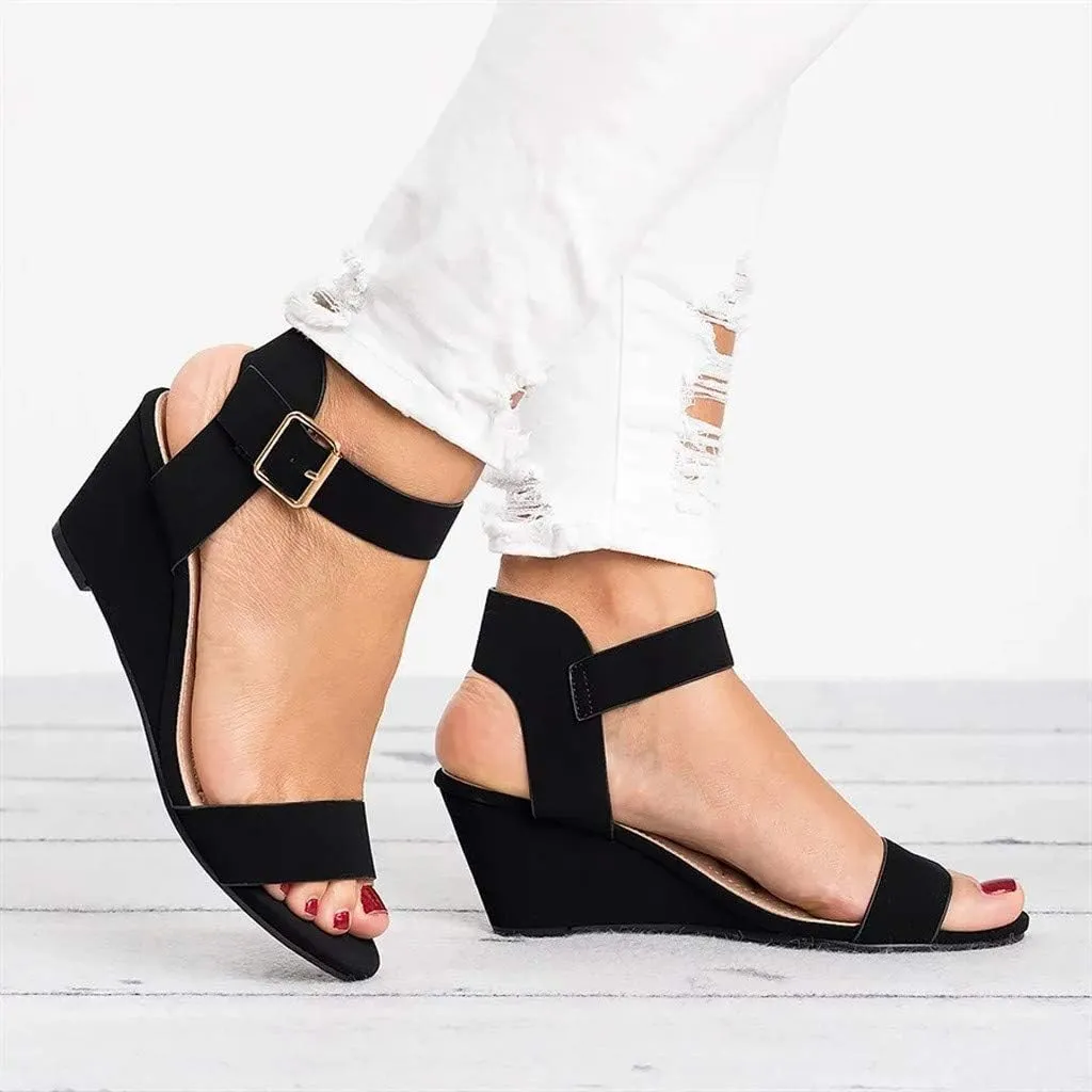 Summer Sandals for Women, Sandals Women Ankle Strap Chunky Chunky Heel Sandals Open Toe Wedding Party Dress Shoes