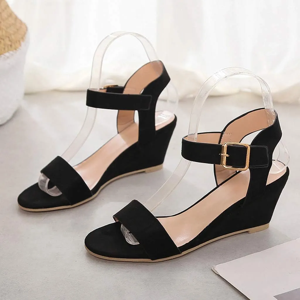 Summer Sandals for Women, Sandals Women Ankle Strap Chunky Chunky Heel Sandals Open Toe Wedding Party Dress Shoes