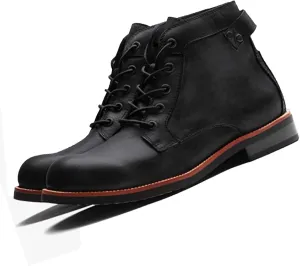 Tanner Shoes Men, Full-Grain Leather Oxford with Non Slip Rubber Sole, Breathable Cushioned Dress Shoes for Work & Casual Wear