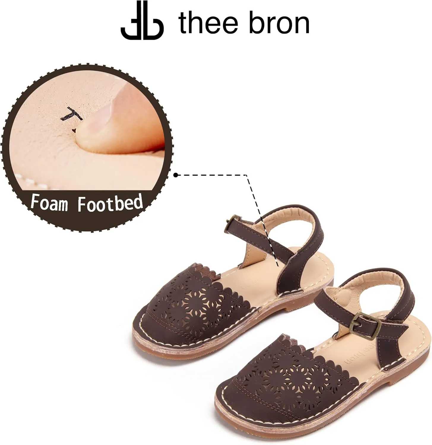 THEE BRON Girls Comfort Sandals Kids Shoes Sandals Filles Sandales