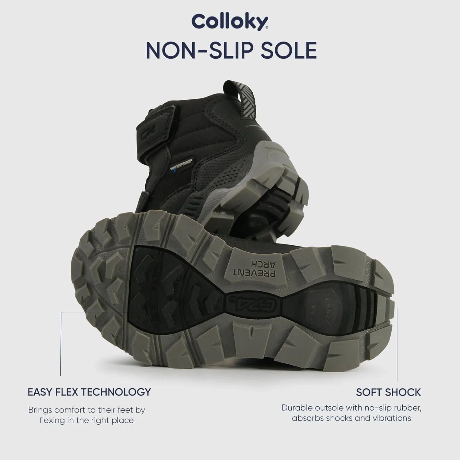Toddler and Kids Hiking Boots - Waterproof, Slip-Resistant, Durable Outdoor Boots for Adventures and Play - Comfortable Multi-Terrain Shoes