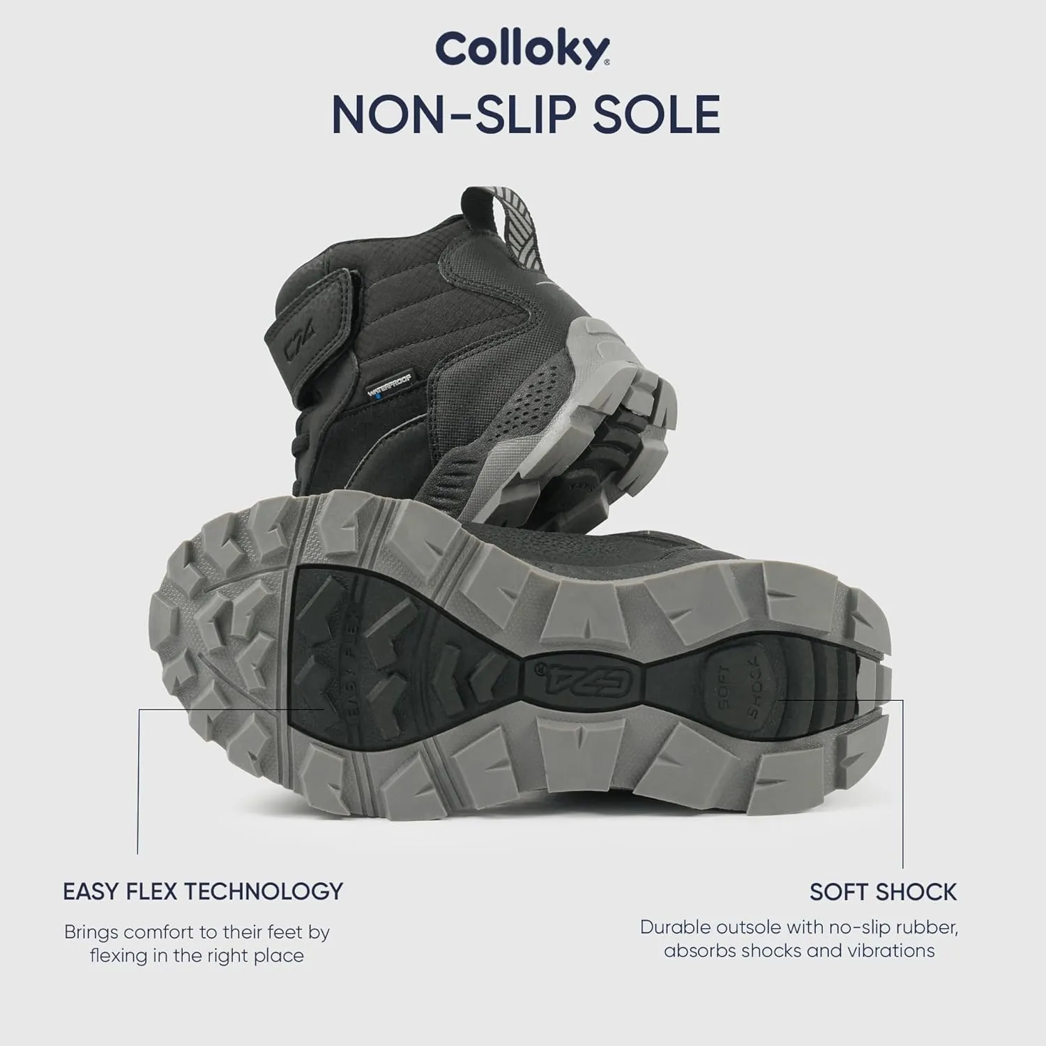 Toddler and Kids Hiking Boots - Waterproof, Slip-Resistant, Durable Outdoor Boots for Adventures and Play - Comfortable Multi-Terrain Shoes