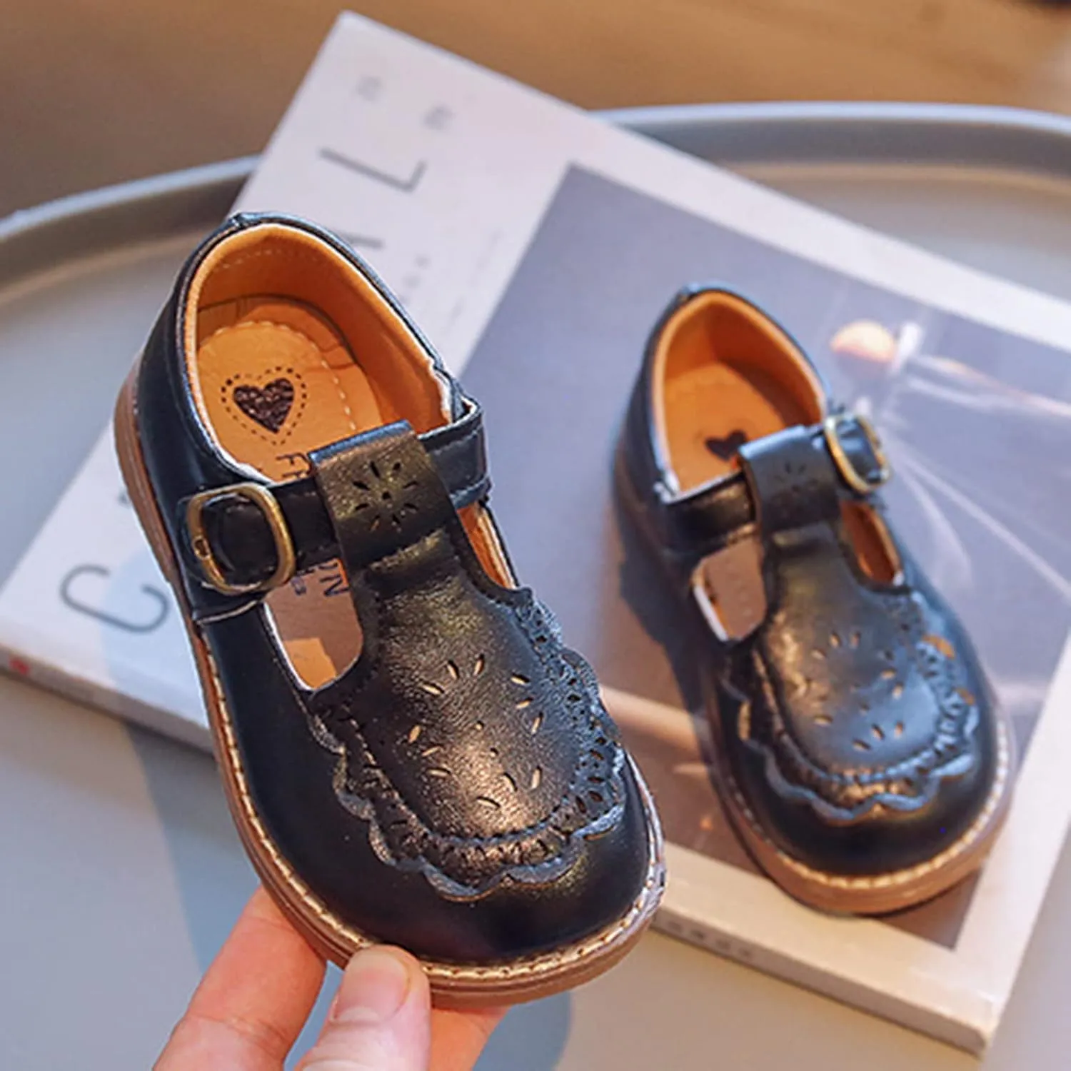 Toddler Boys Girls Dress Shoes Kids School Uniform Formal Casual Oxfords for Baby Party Wedding Mary Jane Flats