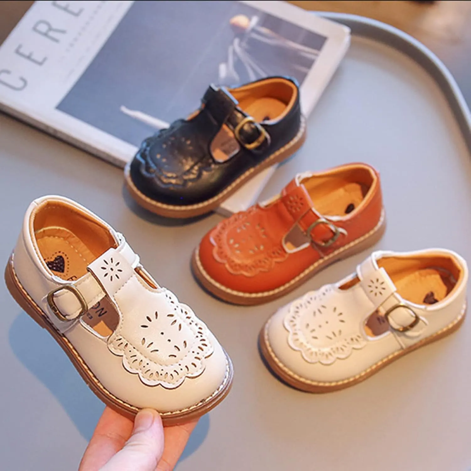 Toddler Boys Girls Dress Shoes Kids School Uniform Formal Casual Oxfords for Kids Party Wedding Mary Jane Flats