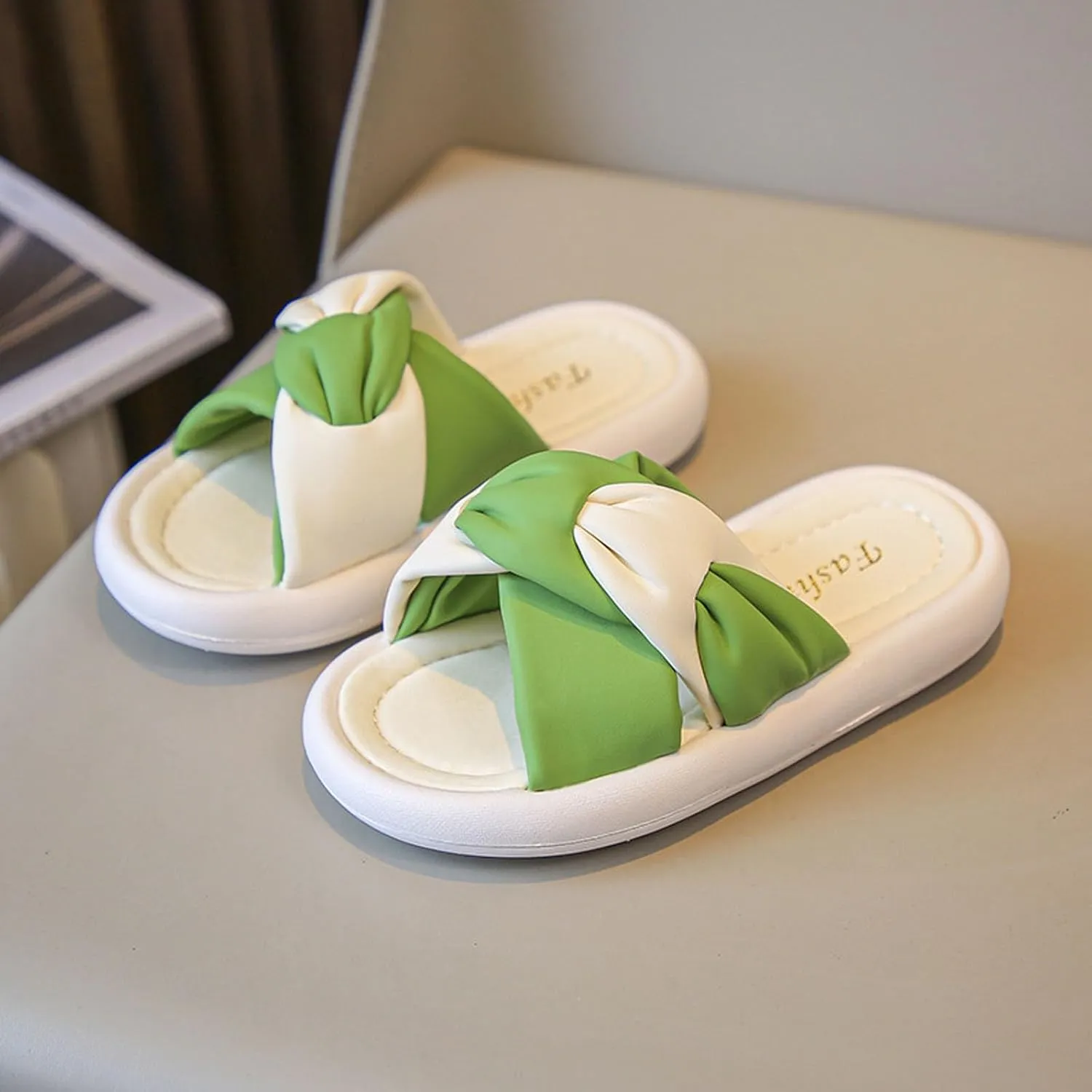 Toddler Flops Toddler Pillow Slippers Shower Bathroom Comfort Non Slip Thick Sole Slippers Casual Beach Flip Flop