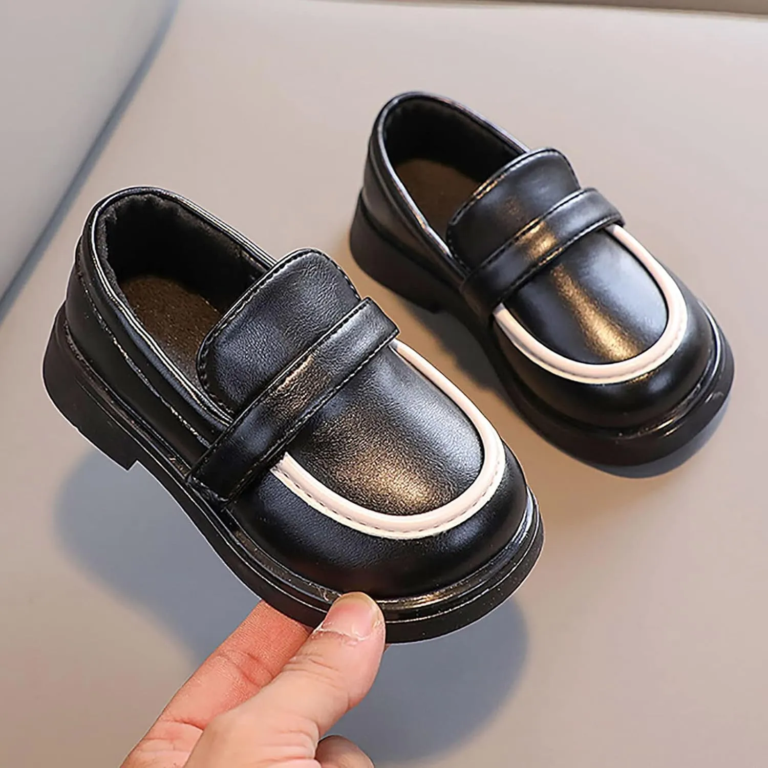 Toddler Winter Shoes Girls PU Leather Wedding School Loafer Boys Dress Shoes Children Leather Shoes