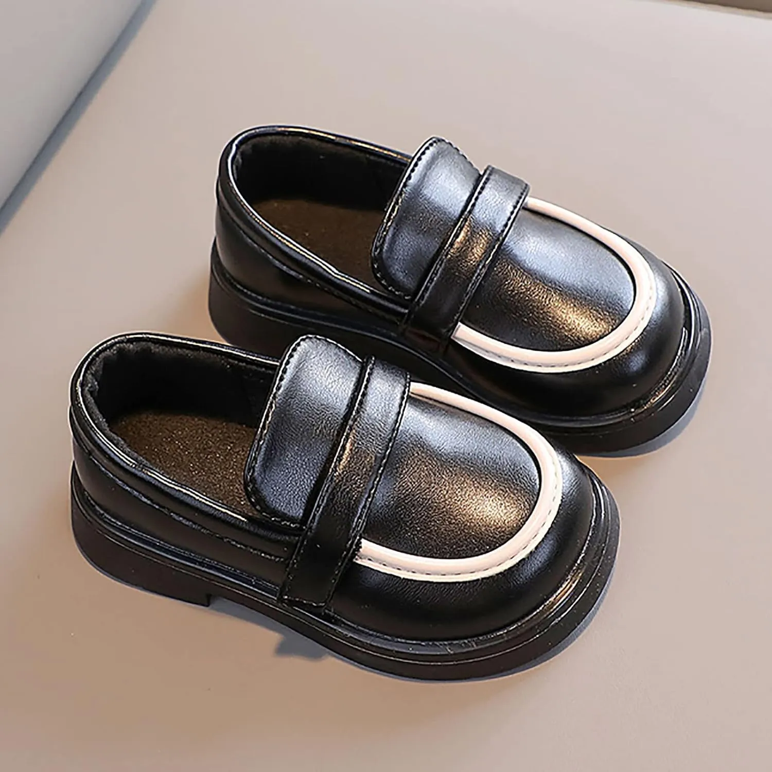 Toddler Winter Shoes Girls PU Leather Wedding School Loafer Boys Dress Shoes Children Leather Shoes