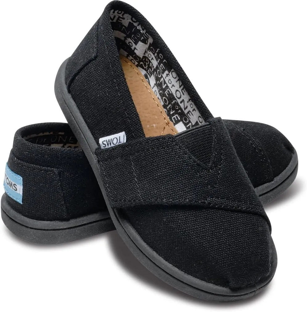 TOMS Kids Boys Alpargata - Black