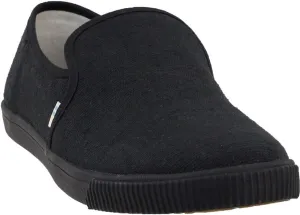 TOMS Women's Clemente Burlap Slip-On Black/Black Heritage Canvas 10