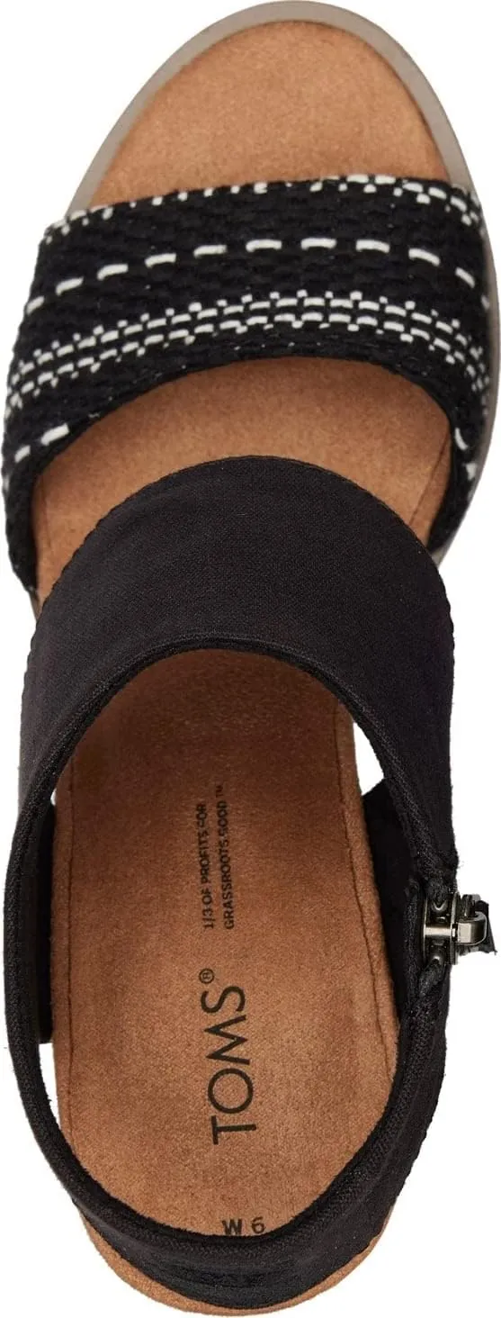 TOMS Womens Majorca Cutout - Black