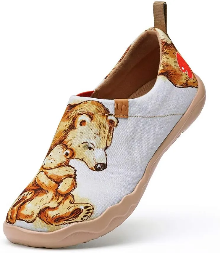 UIN Men's Slip Ons Loafers Canvas Lightweight Sneakers Walking Casual Art Painted Travel Shoes Hug Right Now